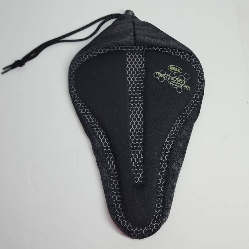 Bell Memory Foam‎ Seat Cover Adjustable Strap Black Honeycomb Accent Soft Padded